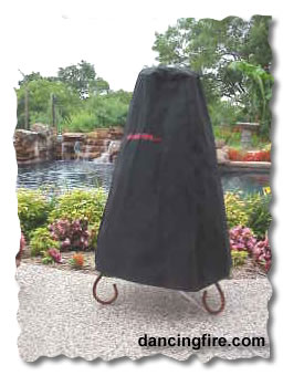 chiminea cover, pinion wood