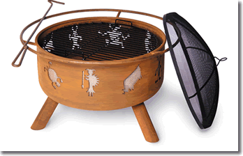 patio fireplace, fire pits
